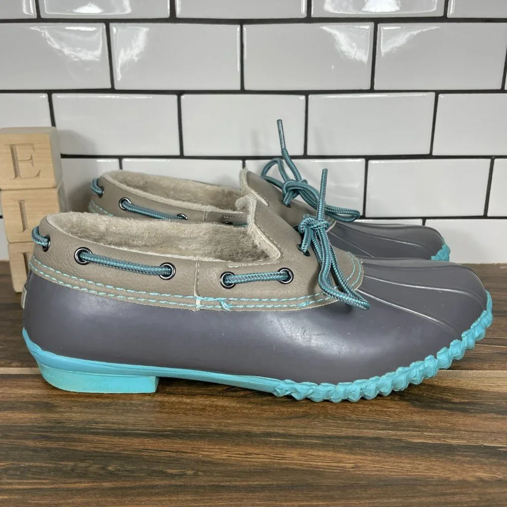 JBU by Jambu Gwen Women's Size 9 Shoes Gray Waterproof Vegan Rain Duck Bootie